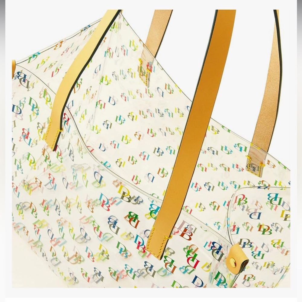 Dooney & Bourke Multicolor shopper Tote Bag brand new see through - Picture 3 of 6